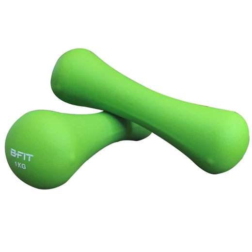 Bone Shape Neoprene Dumbbells 1 Kg Pair Non Slip Grip in Pair Packing