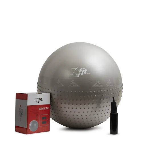 Exercise Printed Heavy Duty Silver Massage Point Commercial Gym Ball