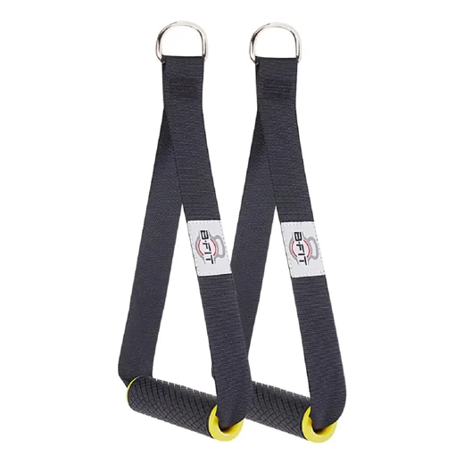 Heavy Duty Nylon Gym Handle with long strap Pair