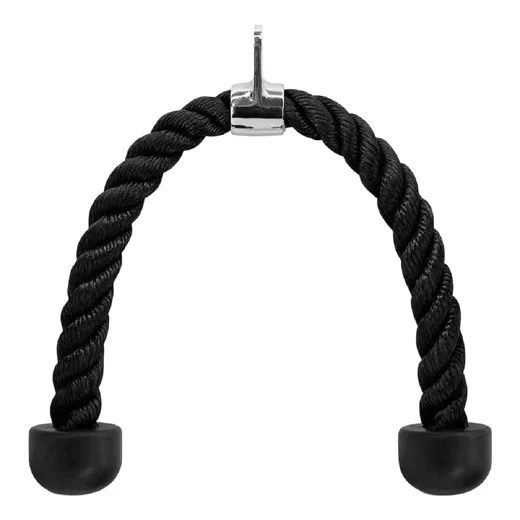 Tricep Rope Heavy Duty Coated Nylon Rope with Solid Rubber Ends