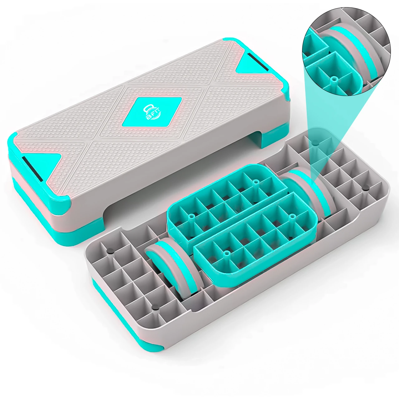 2-in-1 Adjustable Aerobic Step Platform Fitness Exercise Stepper — product image 1