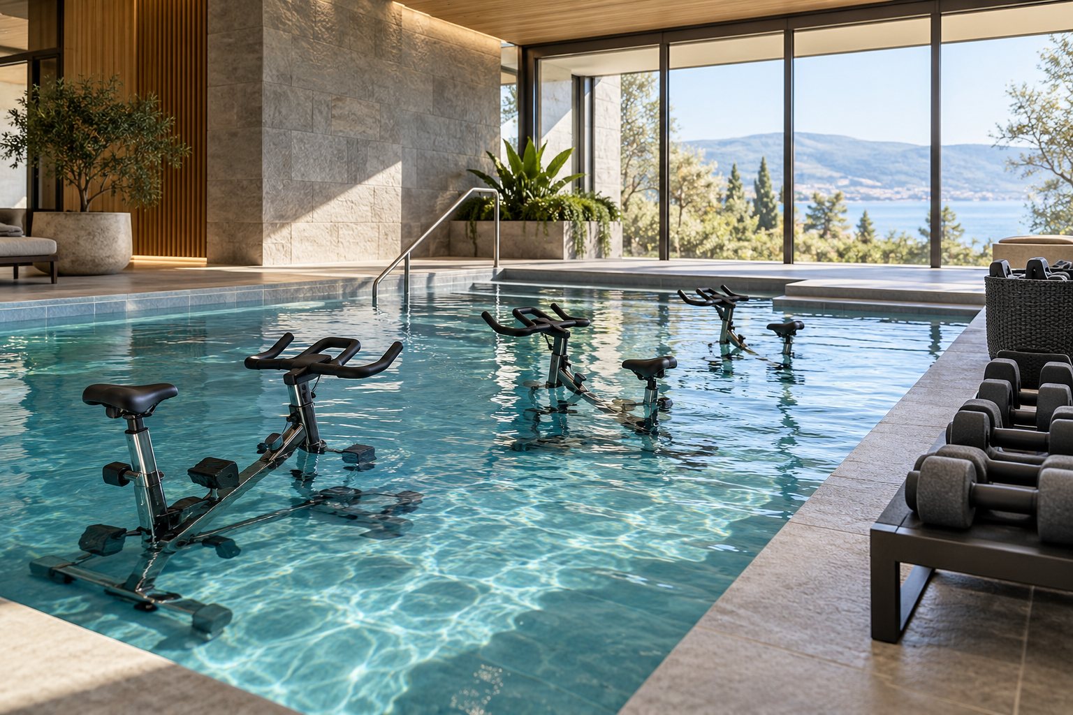 Aqua Fitness equipment in a specialist fitness environment