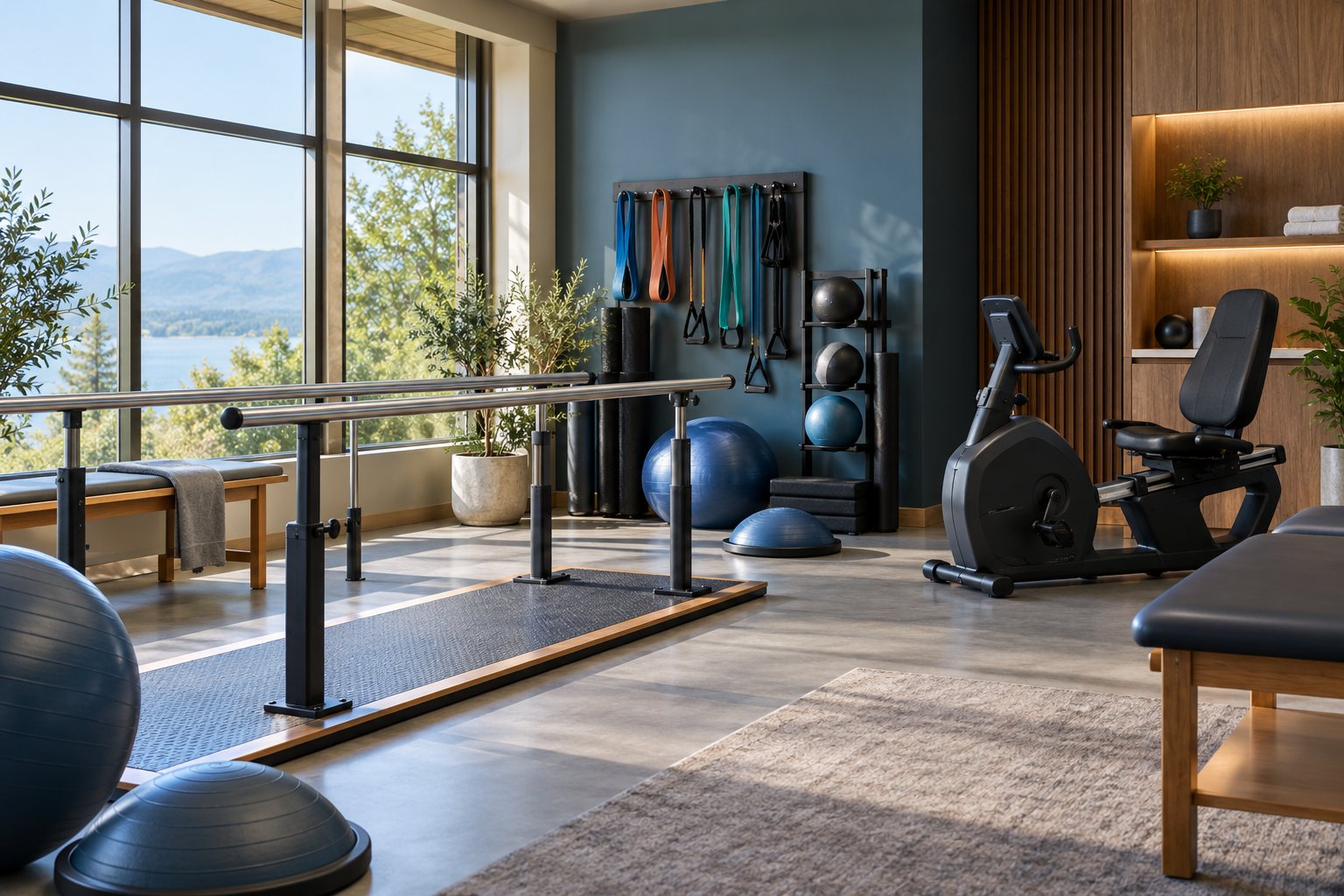 Rehabilitation equipment in a specialist fitness environment